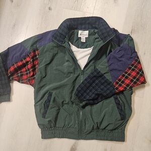 Vintage Patchwork Windbreaker Jacket